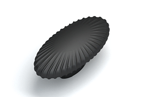 Black Ceramic Oval Knob